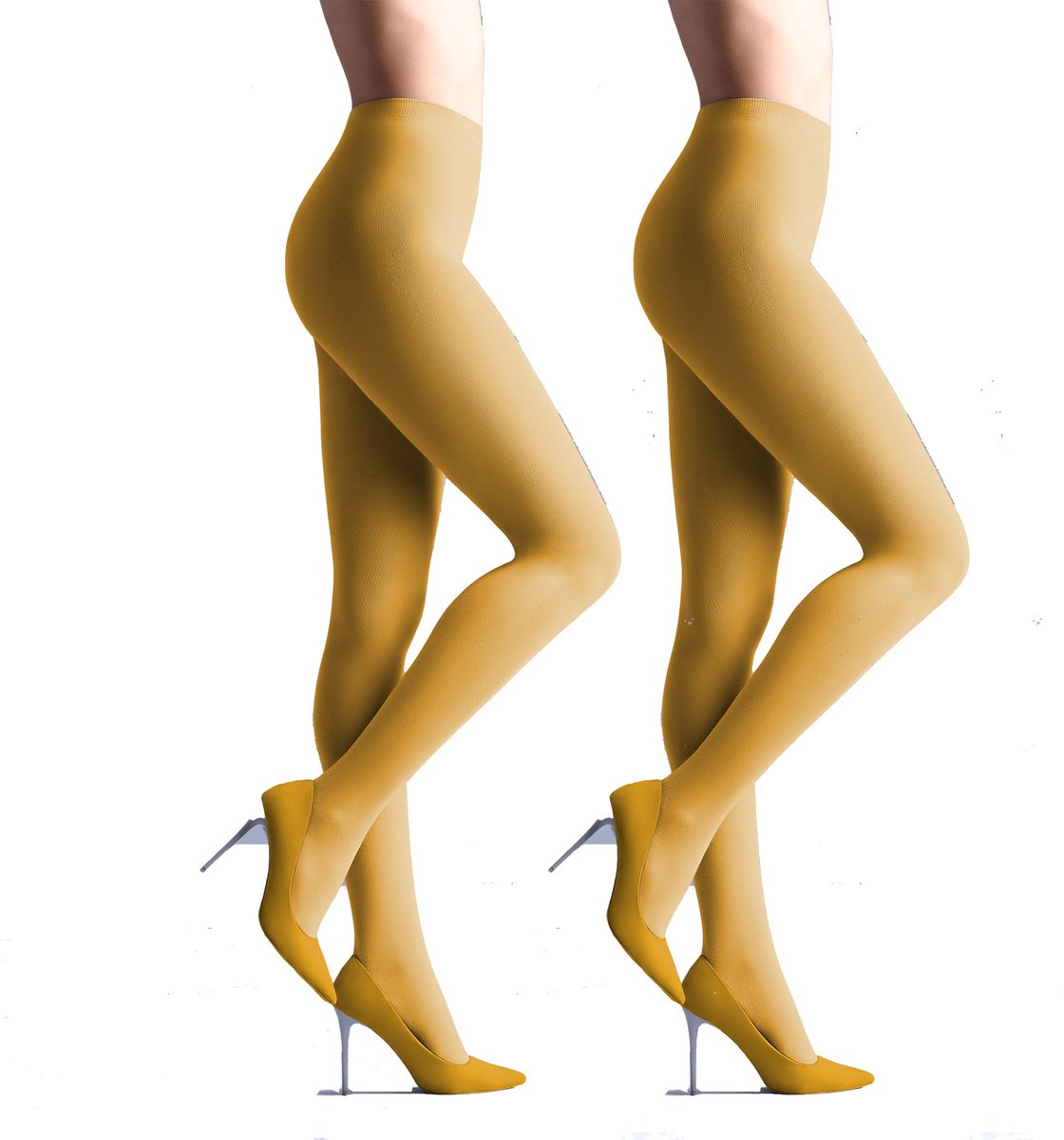 Giulia - Samba 40den (Multipack) Opaque Panty - Geel - L