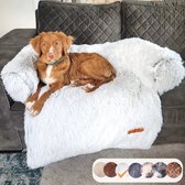 By Cee Cee - Origineel Hondendeken Bank – Hondenkleed Bank - Hondenmand - Premium - Volledig Afritsbaar - Lichtgrijs - Maat XL