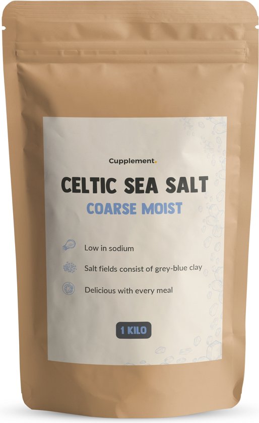 Complément | Sel de Mer Celtique 1 KG | Livraison gratuite | La plus haute qualité | De gros sel