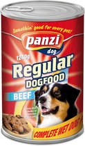 Panzi Regular - Hondenvoer - Blikvoer - Natvoer hond - Adult - Rund - 8 x 1240g