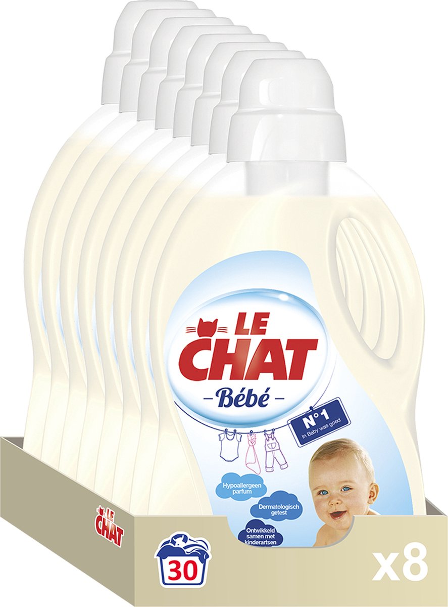 Le Chat Bebe Lessive liquide - 2,2 L - 44 Lavages : : Hygiène  et Santé
