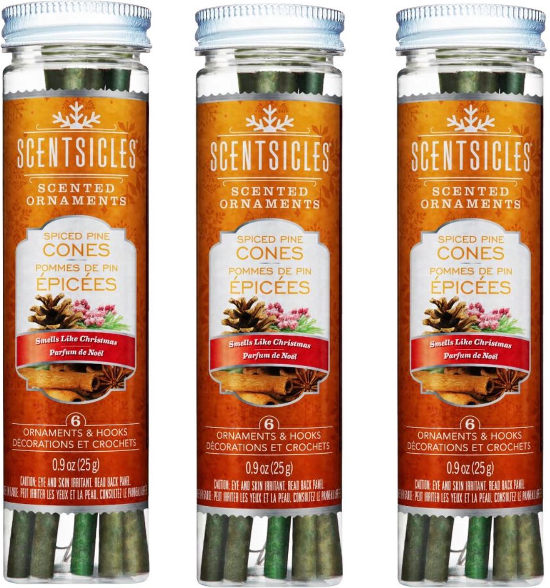 Scentsicles Geurstokjes voor je kerstboom - Spiced Pine Cones (18 geurstokjes) - Heerlijk langdurende geur