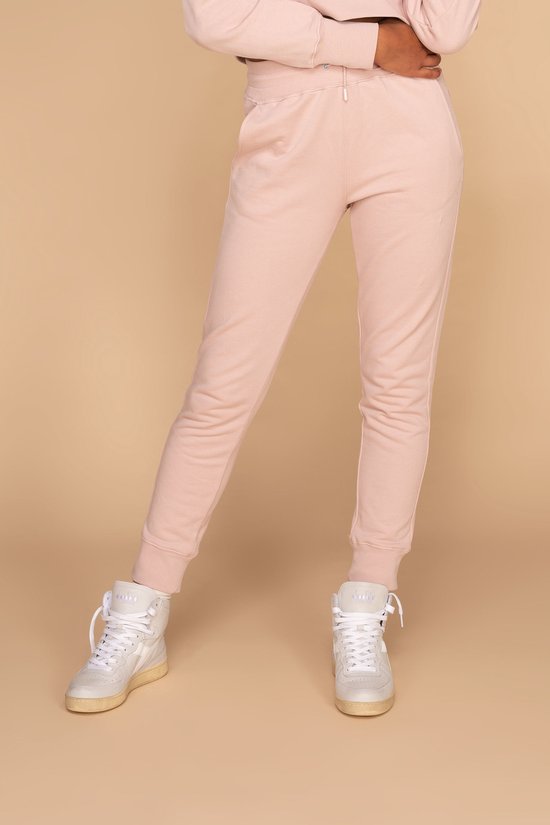 Basic Jogging Pants &C x REVIVE Blush Pink, maat S, kort model, met koord, van biologisch katoen, EU gemaakt
