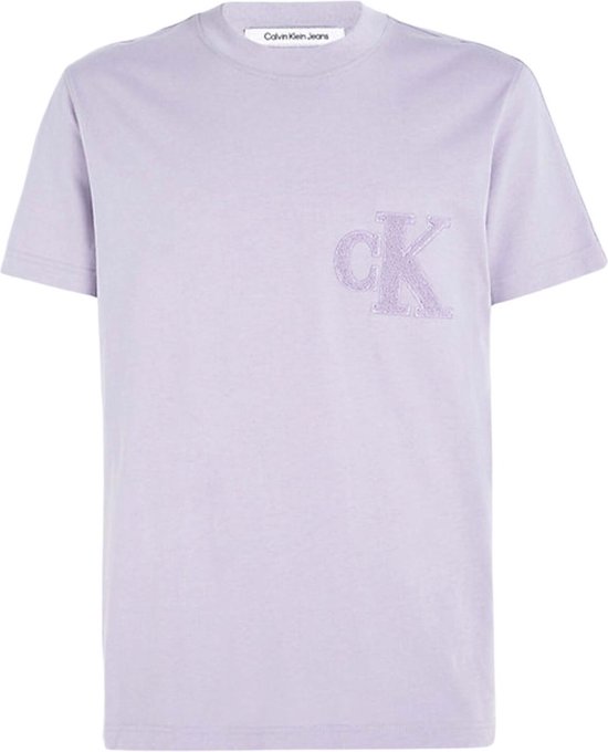 Calvin Klein Shirt Lila Katoen maat XL Monogram t-shirts lila