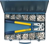 Klauke SK65B Assortiment kabelschoenen Incl. krimptang Dwarsdoorsnede (max.): 50 mm² Ongeïsoleerd Zilver 261 onderdelen