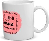 Akyol - liefste mama van de wereld koffiemok - theemok - Mama - de liefste moeder - moeder cadeautjes - moederdag - verjaardag - geschenk - kado - 350 ML inhoud