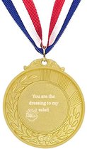 Akyol - you are the dressing to my salad medaille goudkleuring - Quotes - familie vrienden - cadeau