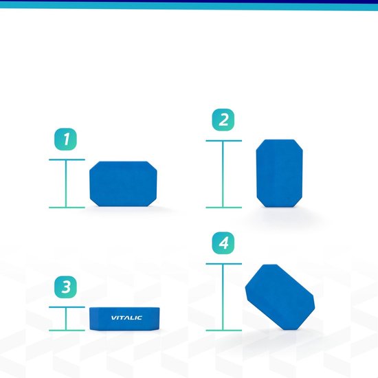 Ronde yoga mat en set van 2 yoga blokken | Vitalic