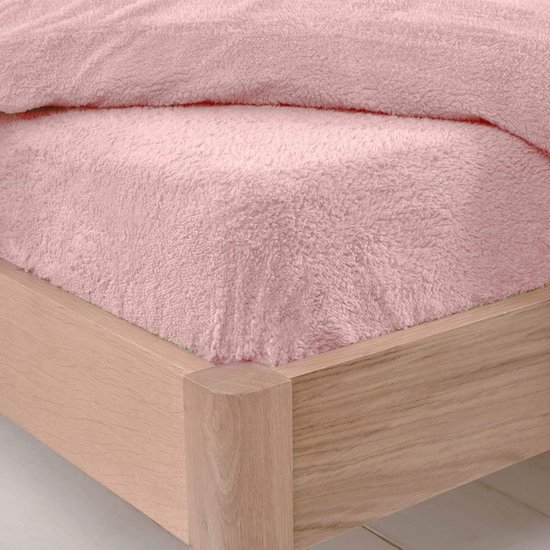 Decoware® Teddy Fleece hoeslaken - Roze - 180x200 cm