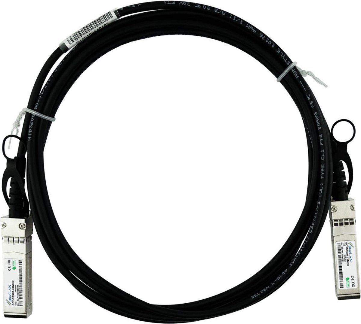 BlueOptics R9D20A-BL InfiniBand en Glasvezelkabel 3 m SFP+ Zwart, Zilver