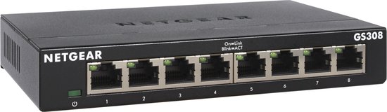 NETGEAR GS308 - Netwerk Switch - Unmanaged - 1 Gbps - 8 poorten