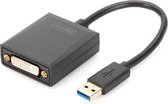 Digitus DA-70842 DVI / USB 3.2 Gen 1 (USB 3.0) Adapter [1x USB 3.2 Gen 1 stekker A (USB 3.0) - 1x DVI-bus 24+5-polig] Z