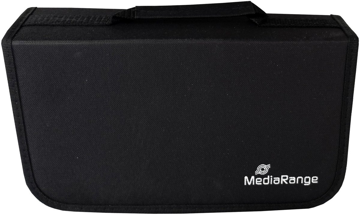 MediaRange CD-tas 96 CD's/DVD's/Blu-rays Nylon Zwart 1 stuk(s) (b x h x d) 289 x 88 x 168 mm BOX55
