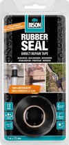 Bison Rubber Seal Direct Repair Tape 3 meter x 25 mm - direct repareren, sterke reparatietape, direct 100% waterdicht, binnen en buiten, repareren, versterken, afdichten, verbinden