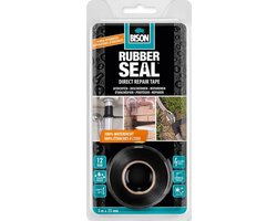 Bison Rubber Seal Direct Repair Tape 3 meter x 25 mm - direct repareren, sterke reparatietape, direct 100% waterdicht, binnen en buiten, repareren, versterken, afdichten, verbinden