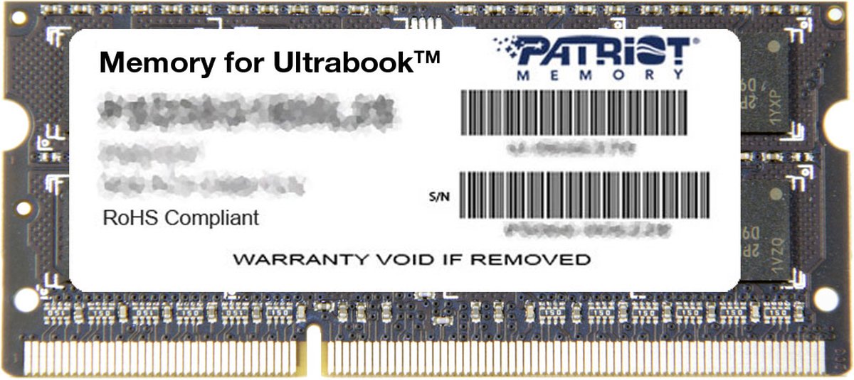 Patriot Memory 8GB DDR3 PC3-12800 (1600MHz) SODIMM geheugenmodule