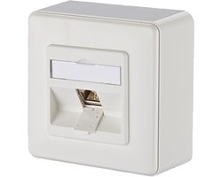 Metz Connect 1309110002-E Netwerkdoos Opbouw (op muur) CAT 6 1 poort Zuiver wit