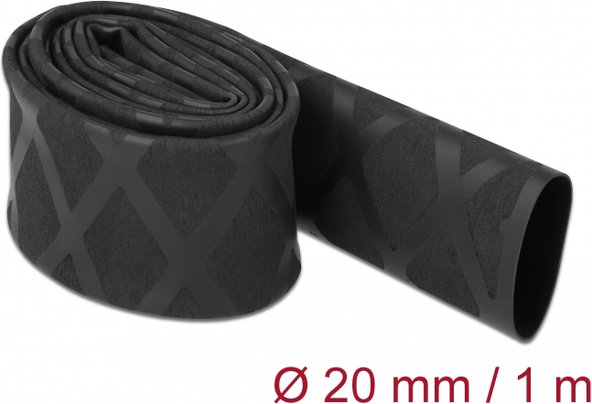19593 - Heat shrink tube - Black - Polyolefin - 100 cm - 2 cm - 1 pc(s)