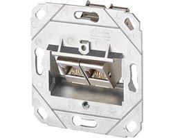 Netwerkdoos Inbouw (in muur) Inzet CAT 6A 2 poorten Metz Connect