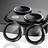 Casemania Camera Lens Glas Geschikt voor Apple iPhone 15 - Gehard Glas Camera Protector - Zwart