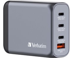 Verbatim GNC-100 GaN Oplader 4 Poorten 100W USB A/C