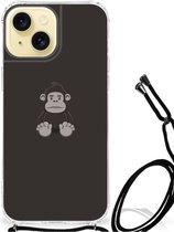 Smartphone hoesje Geschikt voor iPhone 15 Hoesje Bumper met transparante rand Gorilla