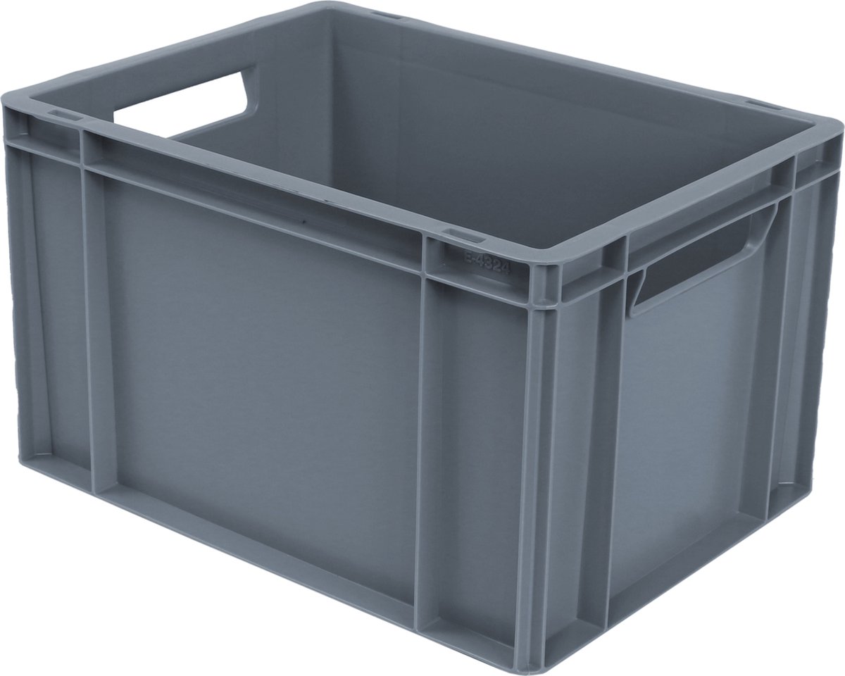 Alpac Stapelbak - Opbergbak - 400 x 300 x 240 mm - 22L - Grijs