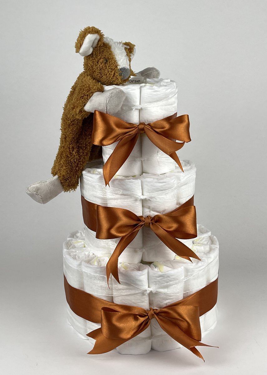 Goedkoopste Chouette-Chouette | Luiertaart Neutraal | Kraamcadeau | Geboorte Jongen Meisje | Babyshower | Tuttle Deer Do Koper