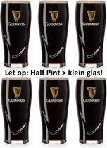 Guinness Imperial Stout Bierglazen - 6 stuks - 1/2 Pint > klein glas