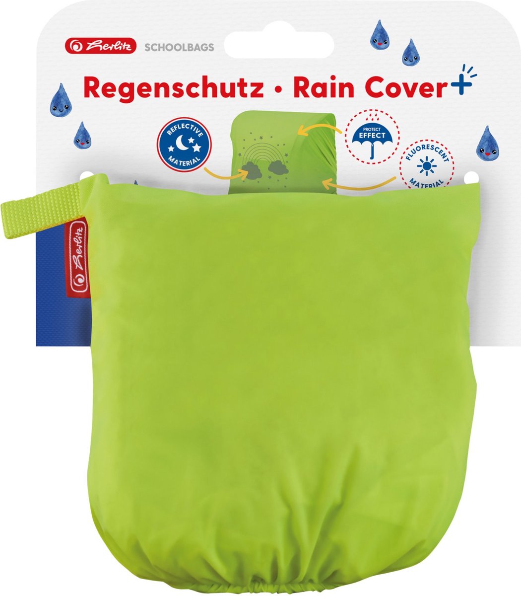 herlitz 50033218 regenhoes voor schooltas, geel, 1 stuk