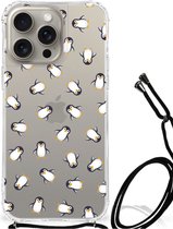 Doorzichtige Silicone Hoesje Geschikt voor iPhone 15 Pro Max Pinguïn