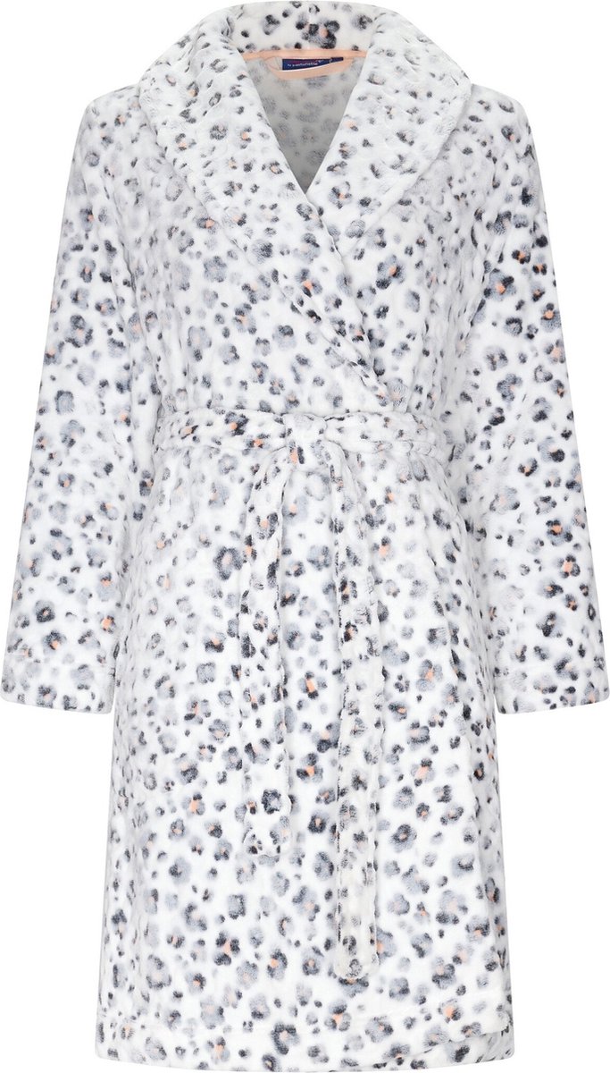 Rebelle dames Badjas Fleece ''Panter'' - XL - Blauw.