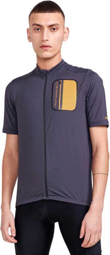 logas Wielertrui Heren Korte Mouw MTB Shirt met Zakken Ademend Fiets Top