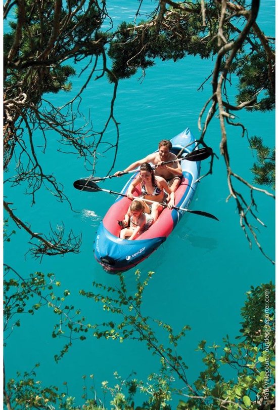 Sevylor Tahiti Plus Kayak - Opblaasbaar - 2+1-Persoons - Blauw/rood