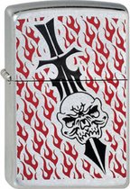 Aansteker Zippo Flaming Skull Sword