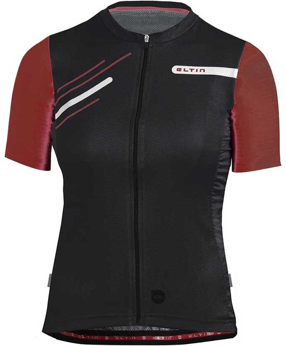 Eltin Glorious Korte Mouw Wielertrui Zwart 2XS Vrouw