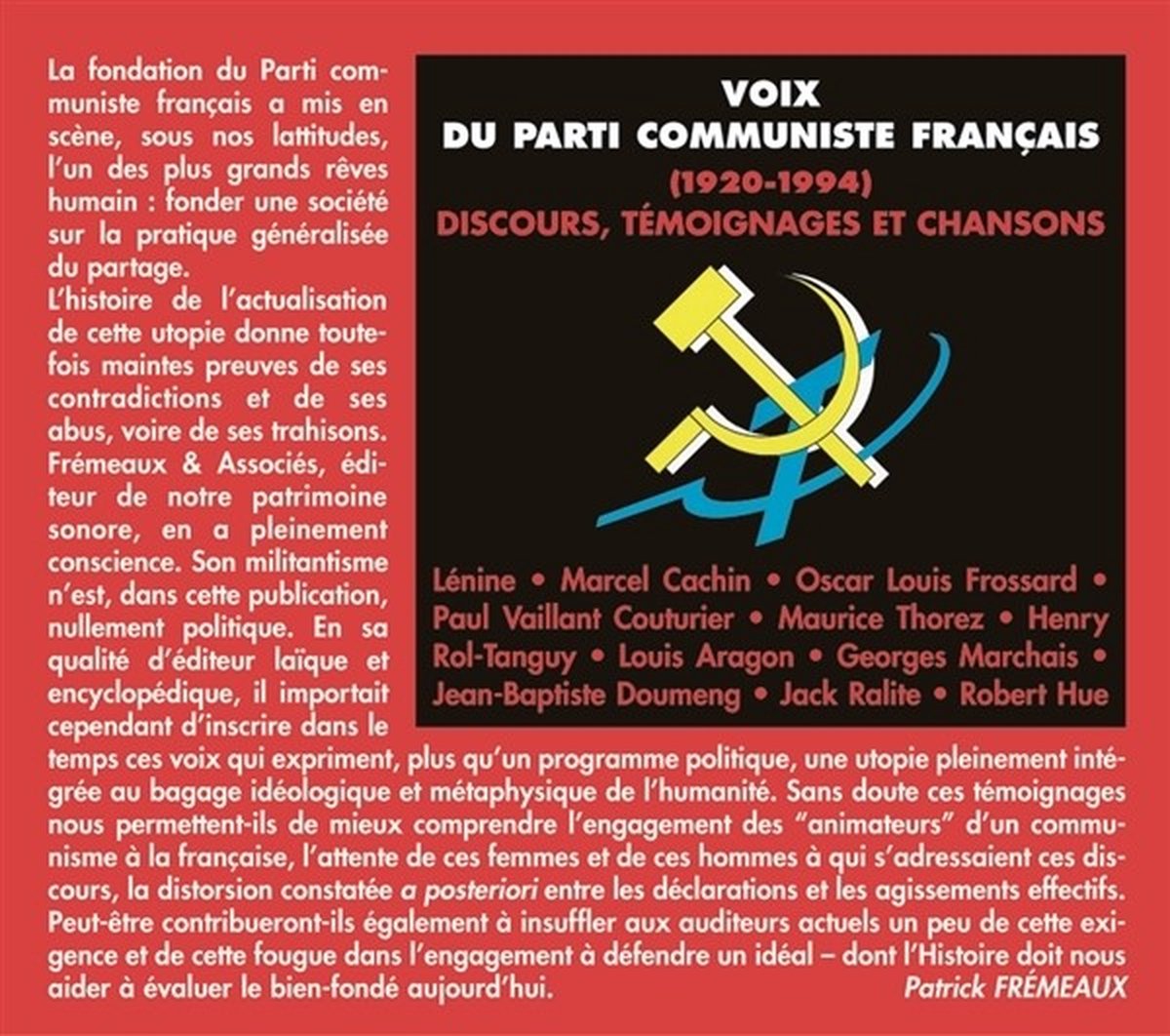 Various Artists - Temoignages Historiques (1920-1994) (CD)