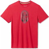 Smartwool Mountain Trail Graphic Slim Fit T-shirt Met Korte Mouwen Rood M Man
