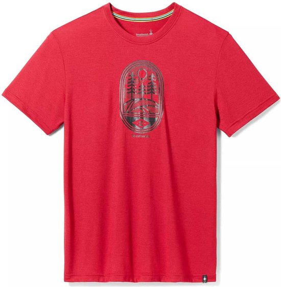 Smartwool Mountain Trail Graphic Slim Fit T-shirt à manches courtes Rouge M Homme