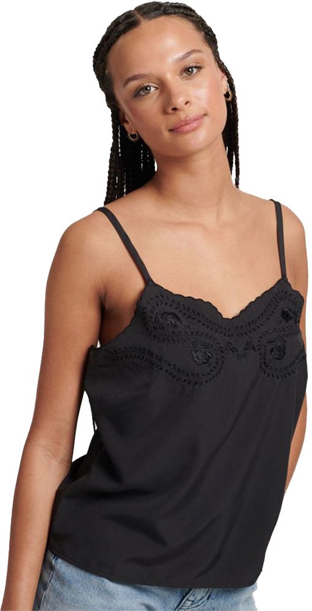 Superdry Studios Upspec Cami Mouwloze Blouse 2XS Vrouw Zwart