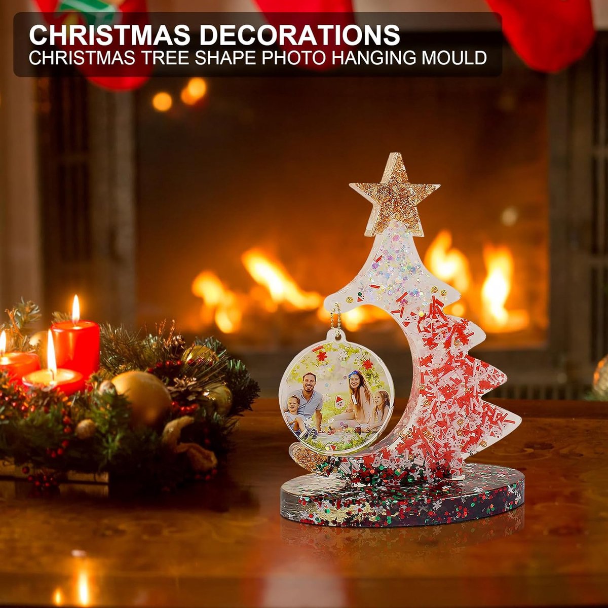 Moules En Silicone Pour Résine époxy Noël - Sapin, étoile, Flocon - DIY Décorations Et Pendentifs - 5