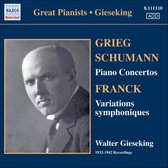 Gieseking - Piano Concerto Op.54/Piano Concerto (CD)