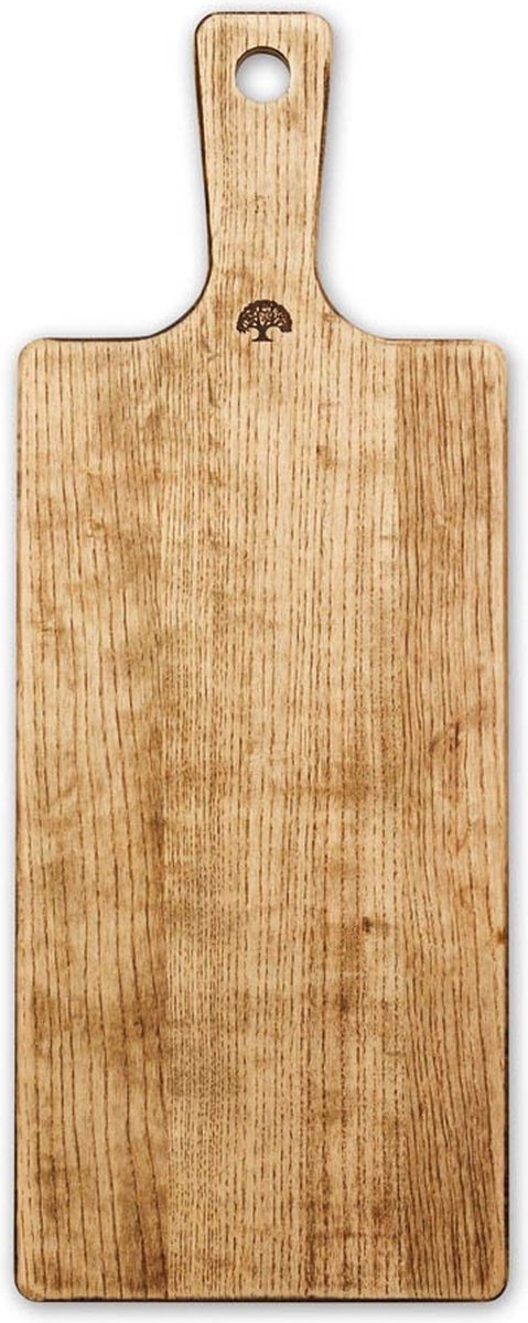 Serveerplank met Handgreep, Snijplank, 48 x 18 cm, Essenhout, Ophangbaar - Barbary & Oak | Hoxton