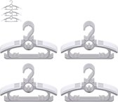 Children's Clothes Hangers, Set of 20 Stackable Hangers with Bear Hooks, Non-Slip Baby Clothes Hangers, Children's Clothes Hangers for Children's Clothing, Baby Wardrobe, Space Saving (Grey)