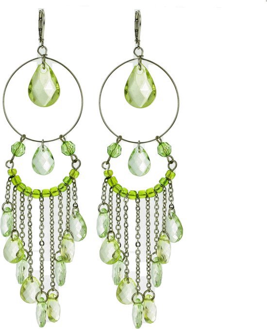 Behave Boucle d'oreille pendentif vert