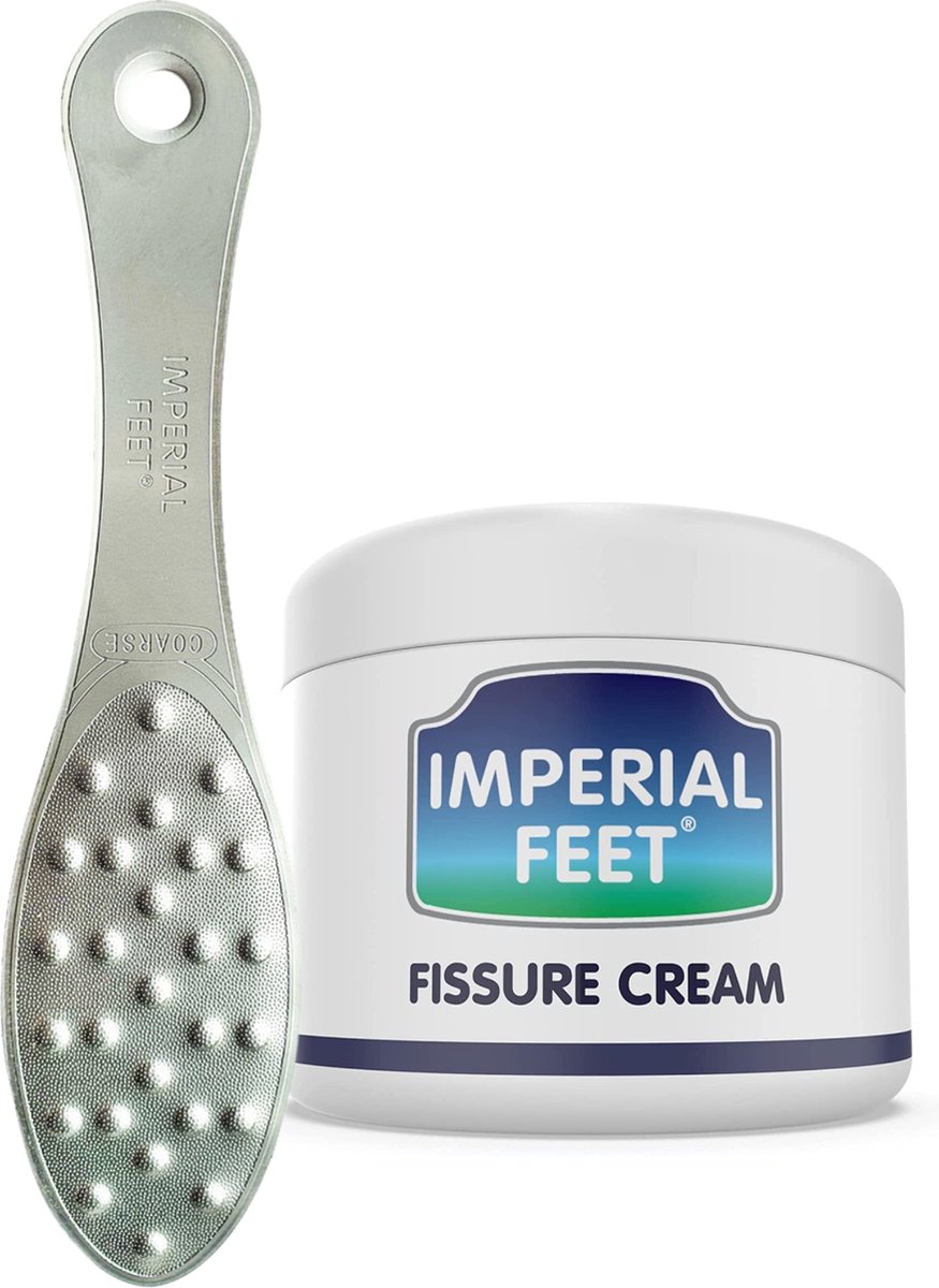 Goedkoopste 2-in-1 Premium Eeltverwijderingspakket Imperial Feet Eeltvijl RVS Voetvijl & Eeltrasp met Voetrasp voor Likdoorn Verwijderen, Hielklovencreme voor Droge Huid - Pedicure Voetverzorging Set