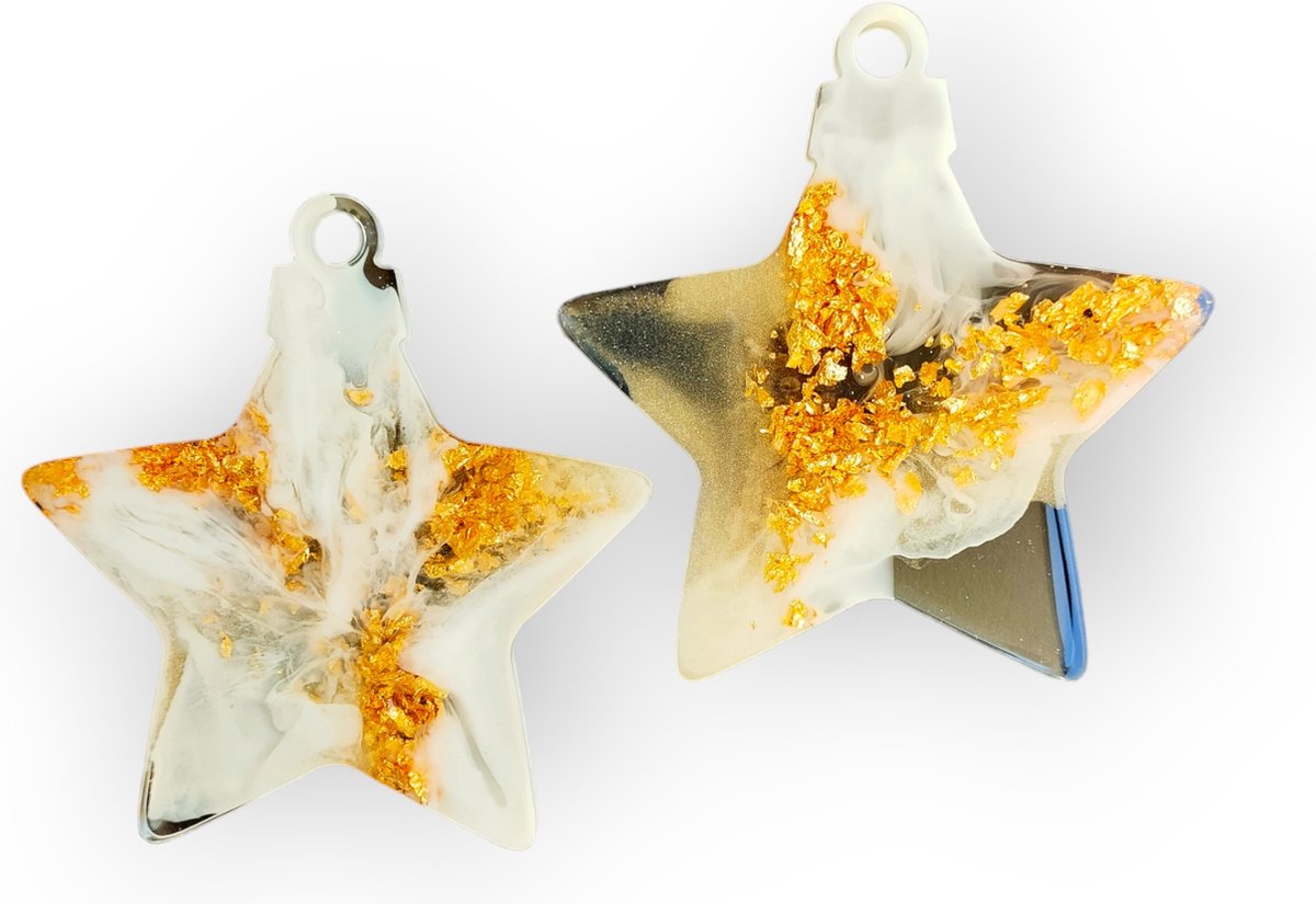 Resin Art JR: Unieke hoogwaardige kwaliteit epoxy kersthangers / Handgemaakte kerstdecoratie / Kerstversiering