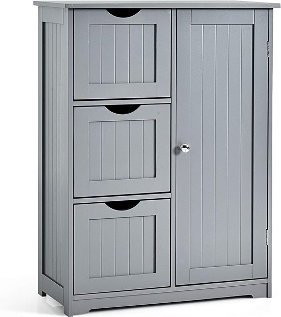 Wastafelkast WENA, Met 2 Deuren En 2 Laden, Gecanneleerde Fronten Willy 120x60x47 Cm Groen