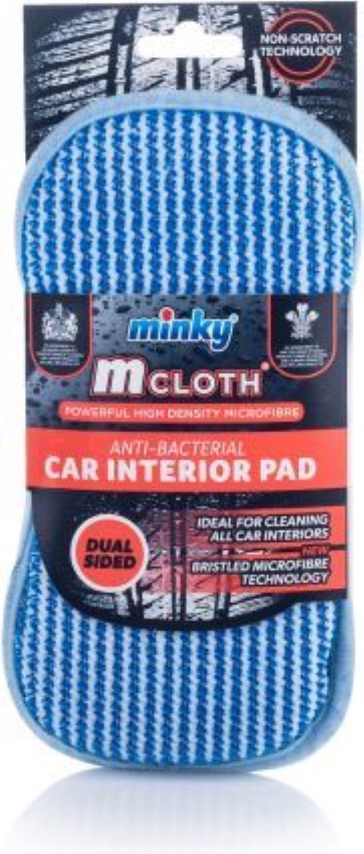 Goedkoopste Minky - Schoonmaakpad Anti-Bacterieel Auto Interieur - Polyester - Blauw