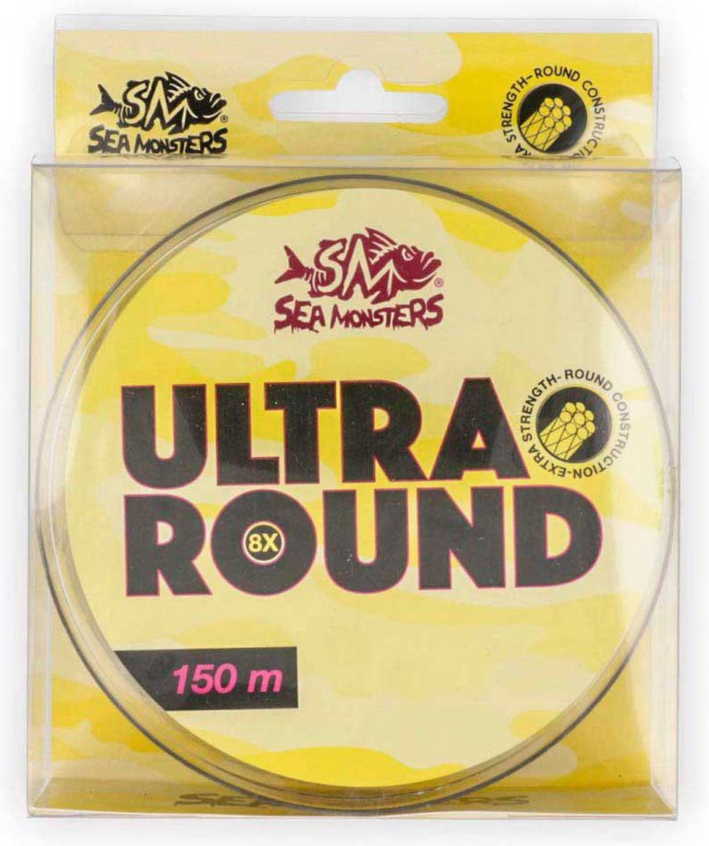 Sea Monsters Ultra Round 150 M Gevlochten Vislijn Geel 0.20 mm